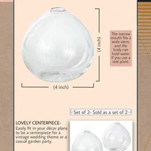 Elegant Glass Vase Ball Bud Vases, Vintage Style~~Avail in sets of 2, 4, 6 and 8